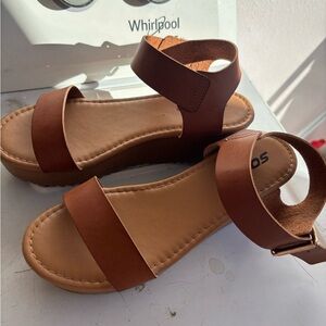 Soda Tan Platform Sandals
